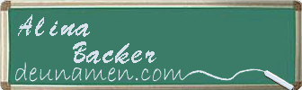 Alina Backer Visitenkarte